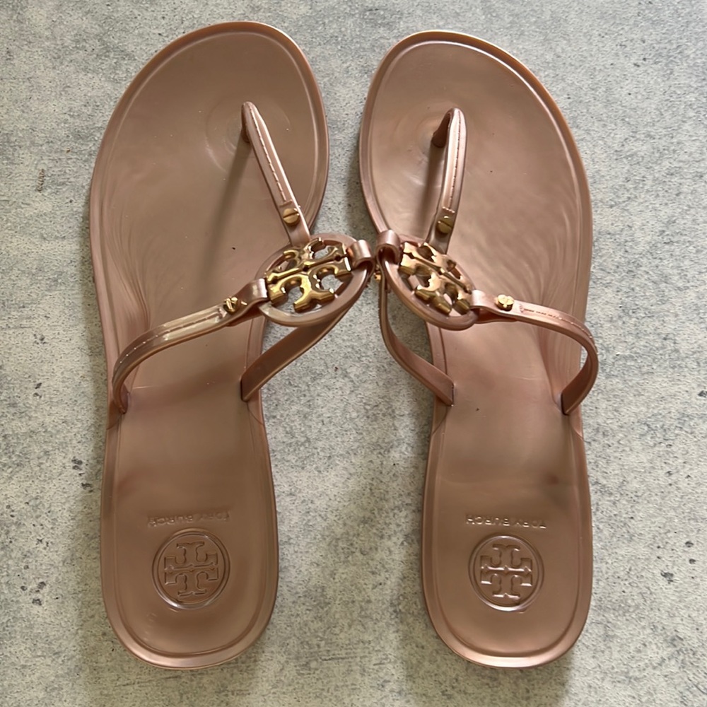 Tory Burch Rose Gold Jelly sandal